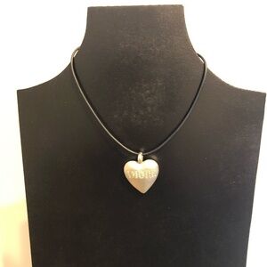 Heart Pendant V-DAY Cord Choker